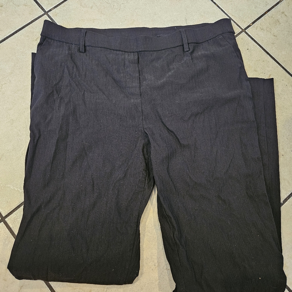 Jules & Leopold Black Striped Pants Size L